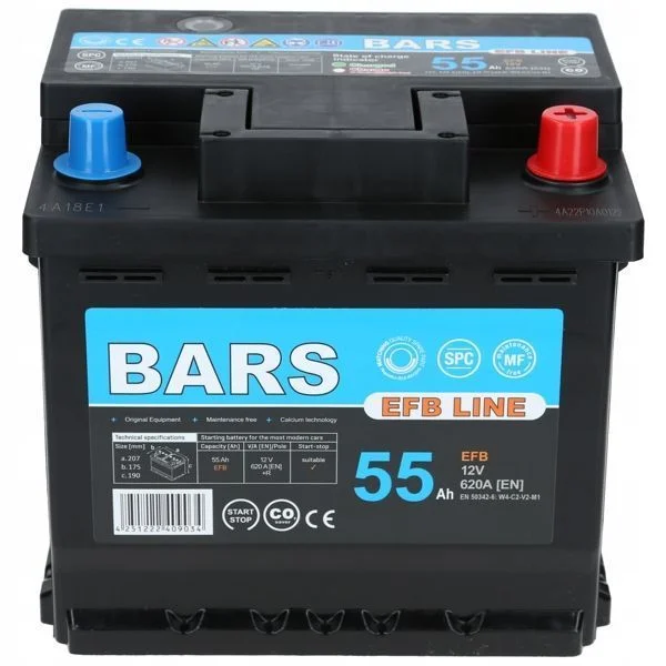 Akumulator Bars EFB LINE 12V 55Ah 620A L1 Start-Stop P - 13 kg – zdjęcie 2