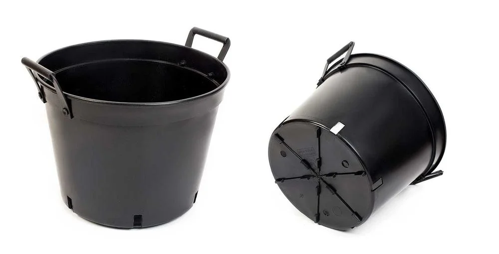 Doniczki produkcyjne 32cm 15 L uchwytami zanitowanymi -stałe MOCNE 15L
