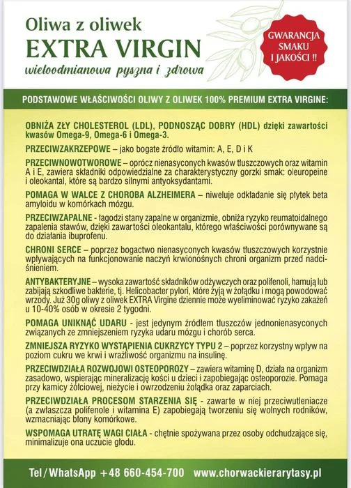Oliwa z Oliwek / EXTRA VIRGIN / Chorwacja / Dalmacja / 250 ml / Dostawa GRATIS – zdjęcie 3