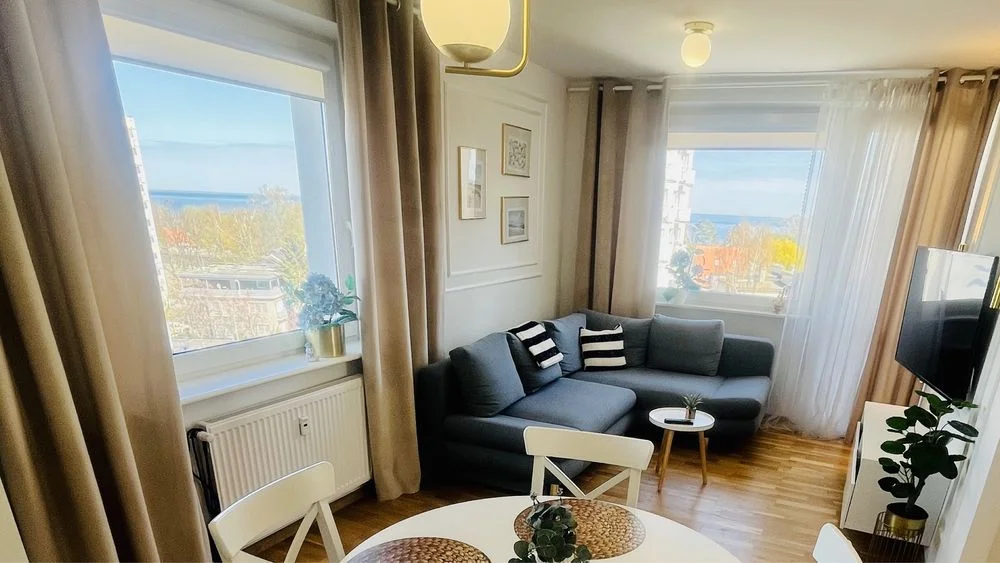 Apartament z widokiem na morze przy bulwarze i plaży!