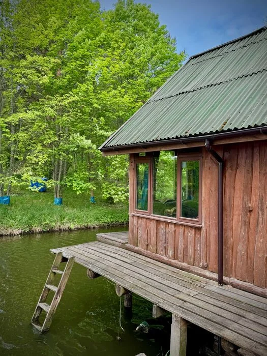 domek nad jeziorem w lesie, cisza, urlop. sauna, łowisko, grzyby, – zdjęcie 10