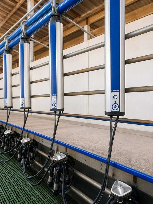Wyposażenie hali udojowej DeLaval 1x12 MP400, FI2, myjnia c100e, pompa vp77, jednostka końcowa