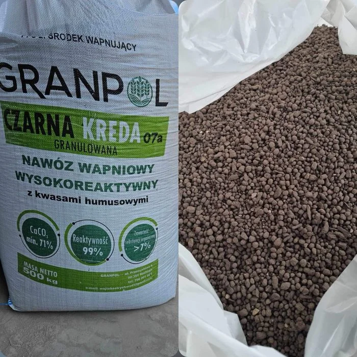 Wapno Magnezowe granulowane, Kreda 98% , Czarna kreda z humusem – zdjęcie 6