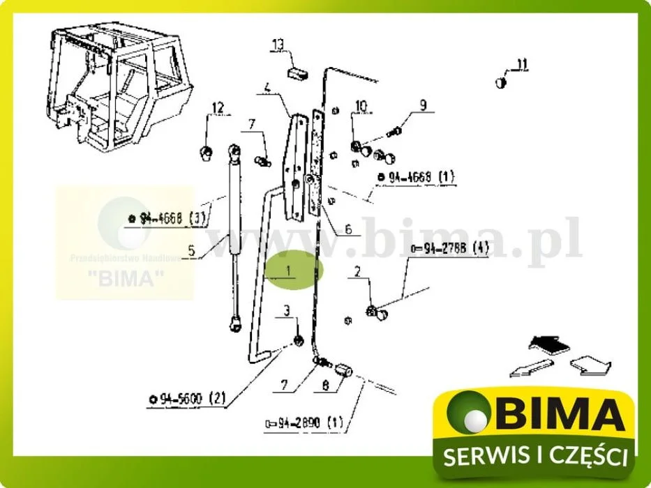 Uchwyt otwierania szyby tylnej Renault Reno Temis 103-54, 120-14,90-34 – zdjęcie 2