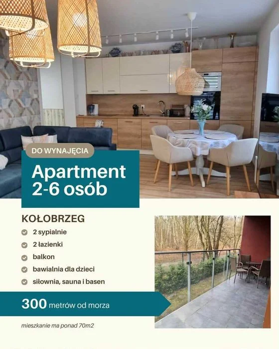 Luksusowy 6 osobowy Apartament blisko morza