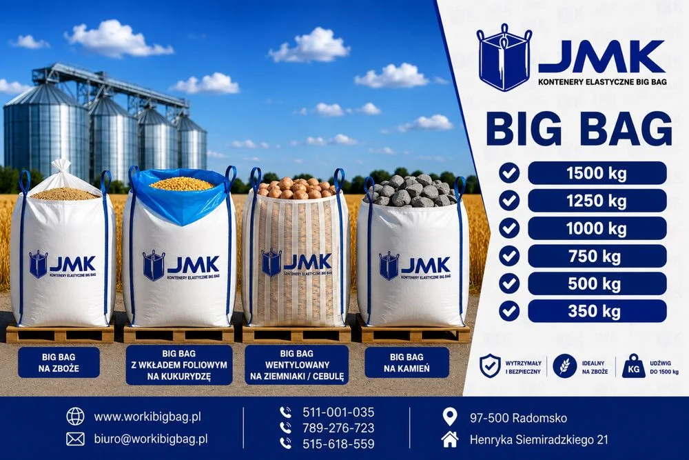Worki big bag bagi 500kg 750kg 1000kg bigbag hurt I detal Wysyłka – zdjęcie 8