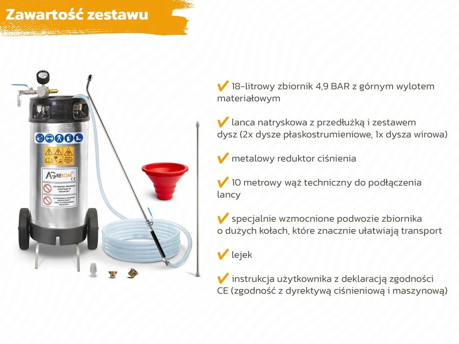 AGREGAT Do Bielenia I Dezynfekcji 18L Części Osprzęt pistolet do bielenia – zdjęcie 6