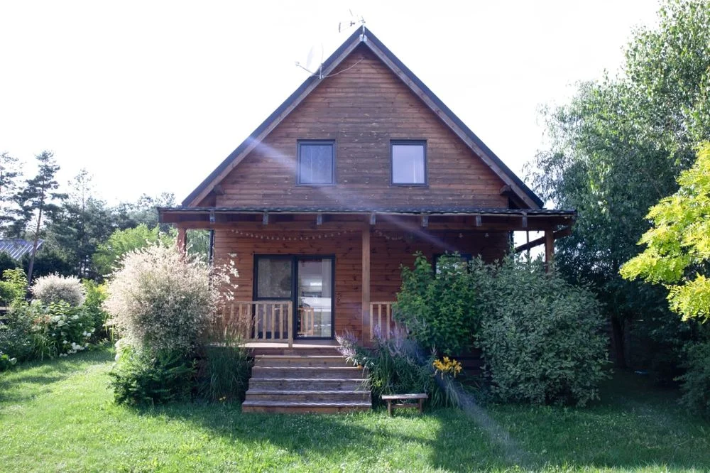 Dom z drewna Mrozy Wielkie. Blisko plaży gminnej, jacuzzi w cenie!