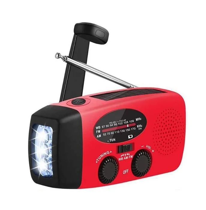 Radio awaryjne Solarne sos 2000mAh Latarka FM AM