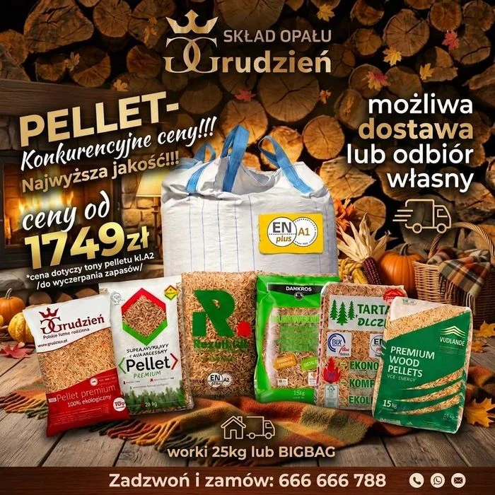 Pellet! konkurencyjne ceny! Grudzień / Olczyk / Dankros / Rezult / Premium / klasa A2 / Promocja!