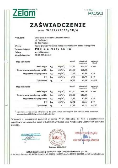 KOCIOŁ 15 kW Z Podajnikiem Paliwa do 150m2 Piece c.o. na WĘGIEL GROSZEK Klasa 5 Ecodesign Pleszewskie Kotły Nowoczesny Piec Centralnego Ogrzewania – zdjęcie 10