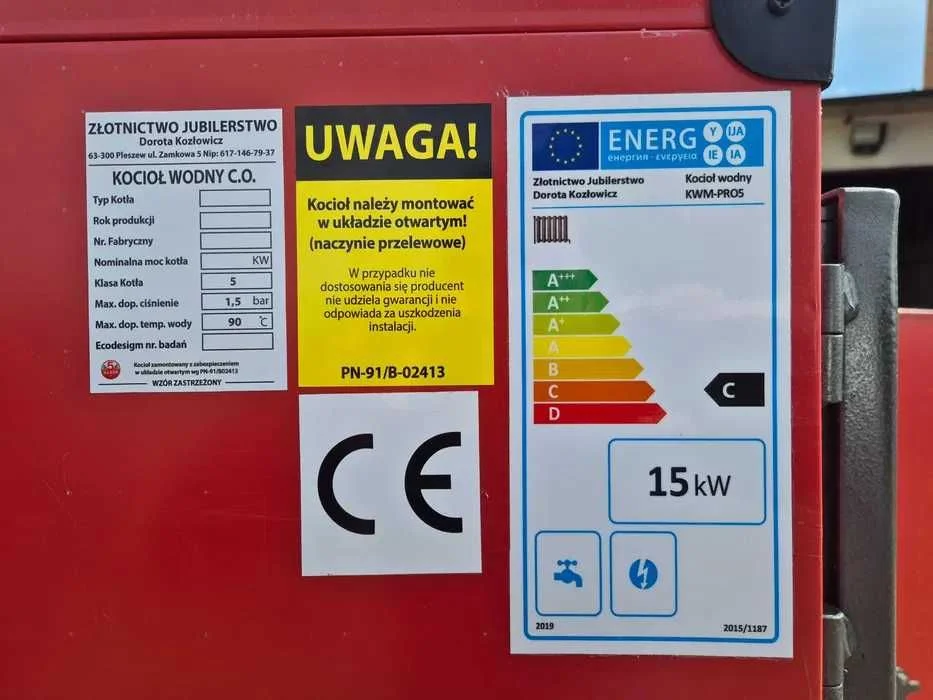 KOCIOŁ 15 kW Z Podajnikiem Paliwa do 150m2 Piece c.o. na WĘGIEL GROSZEK Klasa 5 Ecodesign Pleszewskie Kotły Nowoczesny Piec Centralnego Ogrzewania – zdjęcie 7