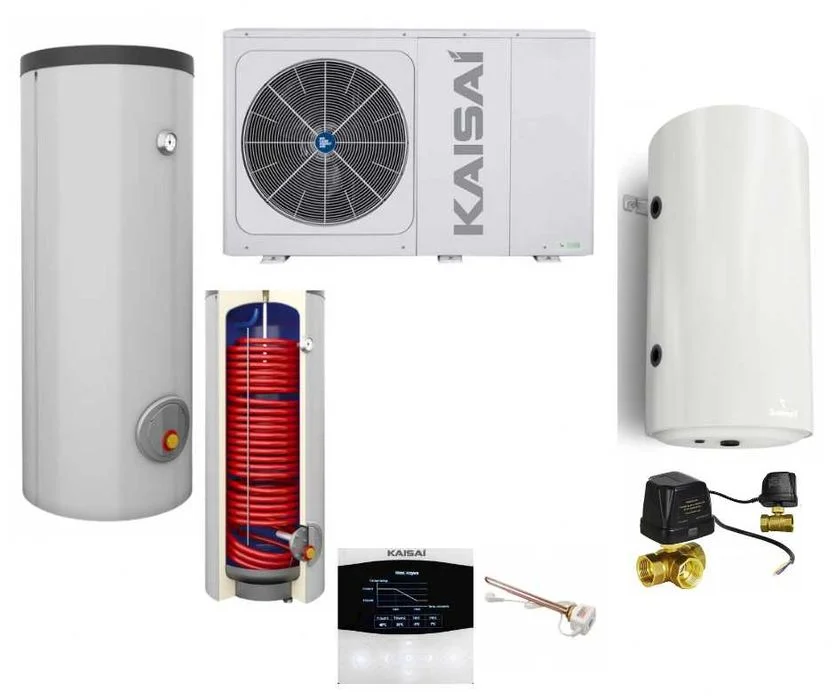 Zestaw: Pompa Kaisai 8kW + bojler 200L + bufor 80L + osprzęt