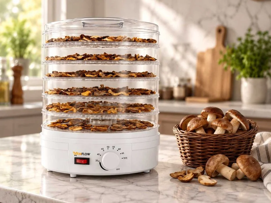 Nowa Suszarka Do Grzybów Owoców Warzyw 500W 6 Sit Regulacja 35-70°C Dehydrator Spożywczy Do Ziół Mięsa – zdjęcie 3