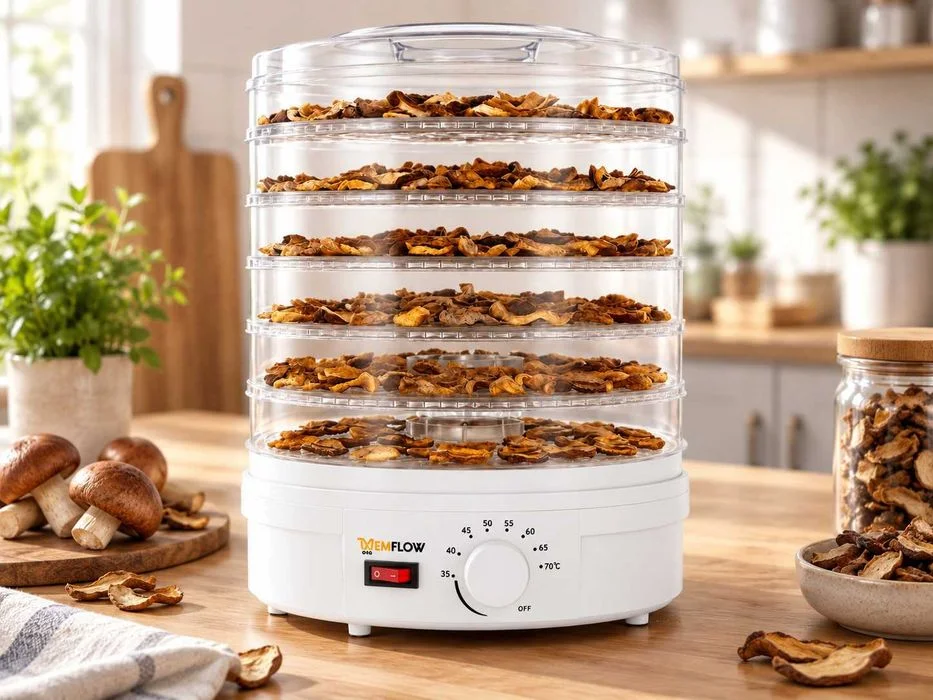 Nowa Suszarka Do Grzybów Owoców Warzyw 500W 6 Sit Regulacja 35-70°C Dehydrator Spożywczy Do Ziół Mięsa – zdjęcie 2