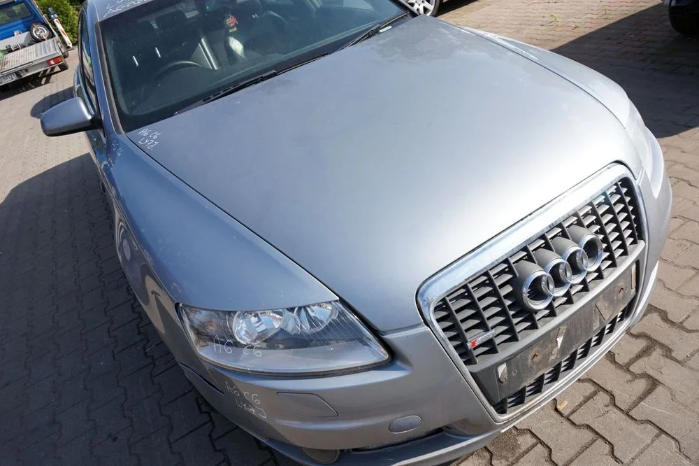Maska Zderzak Błotniki Lampy A6 C6 Ly7J S-Line Audi 2004-2008 Srebrny Przód Kompletny – zdjęcie 3