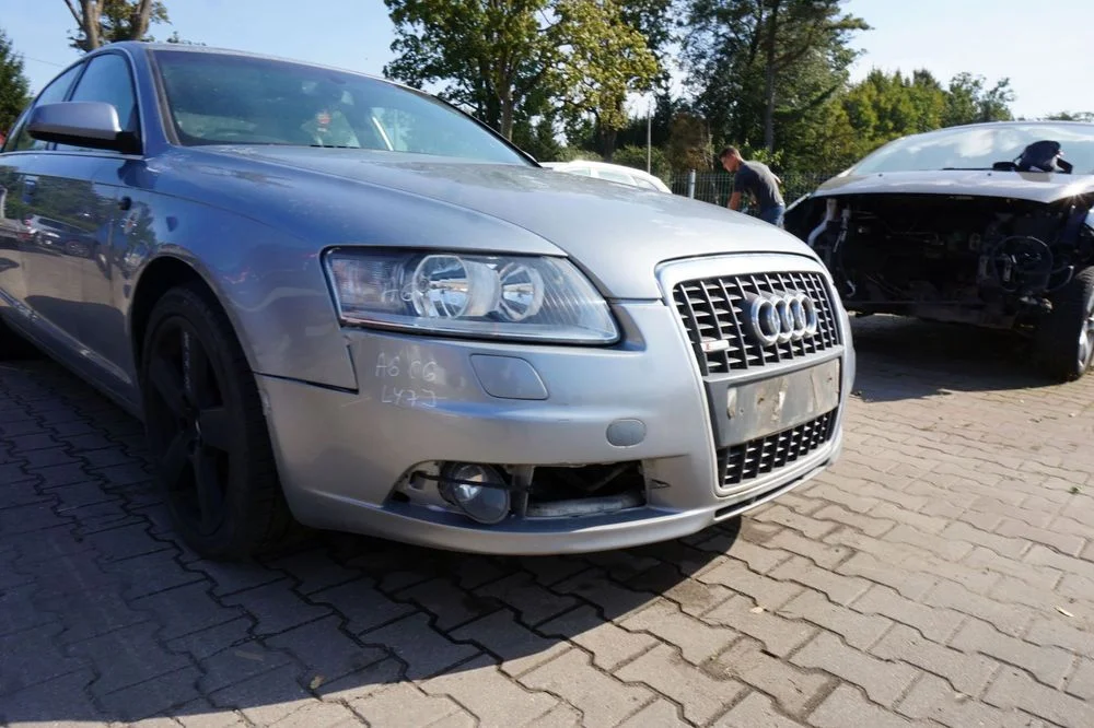Maska Zderzak Błotniki Lampy A6 C6 Ly7J S-Line Audi 2004-2008 Srebrny Przód Kompletny – zdjęcie 11