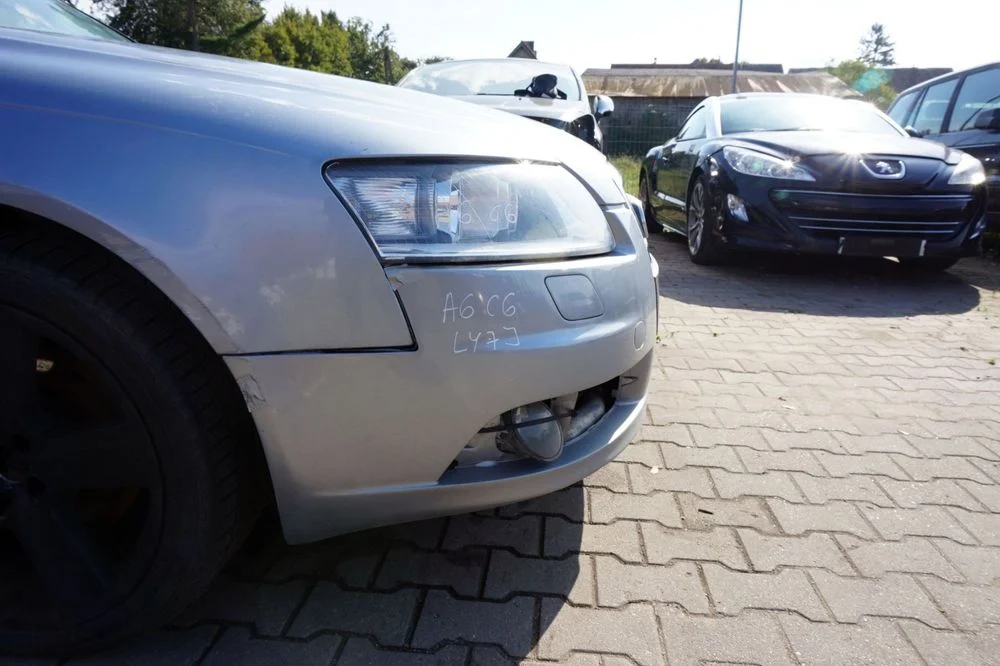 Maska Zderzak Błotniki Lampy A6 C6 Ly7J S-Line Audi 2004-2008 Srebrny Przód Kompletny – zdjęcie 12
