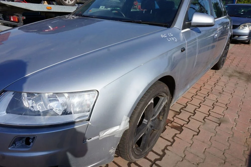 Maska Zderzak Błotniki Lampy A6 C6 Ly7J S-Line Audi 2004-2008 Srebrny Przód Kompletny – zdjęcie 7