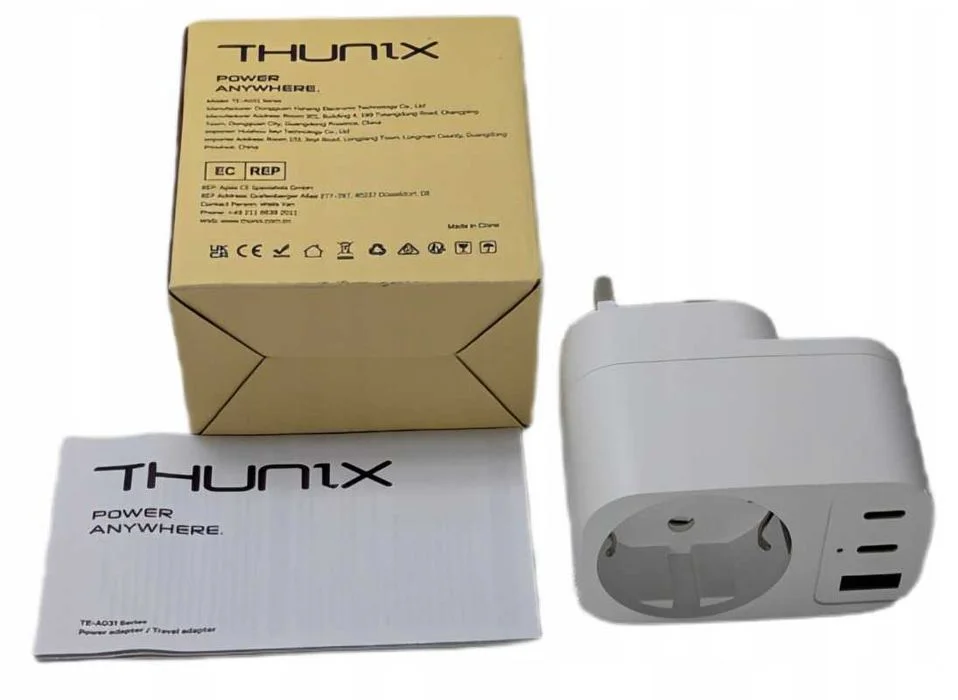 Adapter podróżny EU do UK, wtyczka z 3 portami USB USB-C ANGLIA-EUROPA