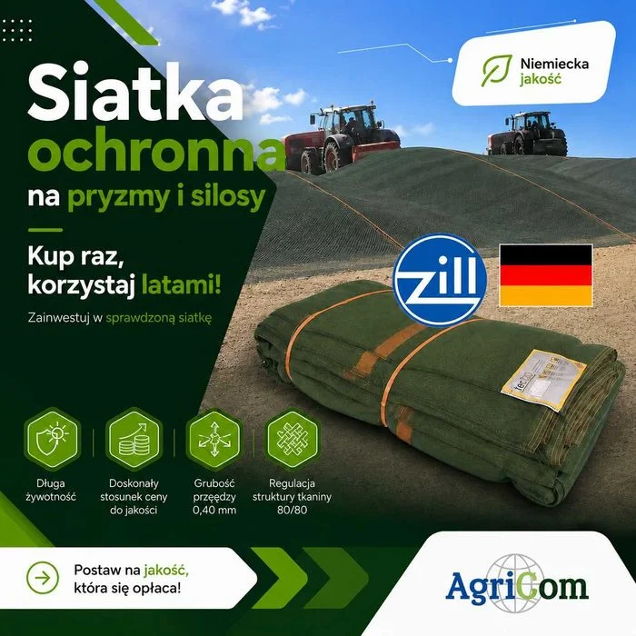 Siatka ochronna na pryzmę ,kiszonkę z kukurydzy ZILL -Niemiecka Jakość