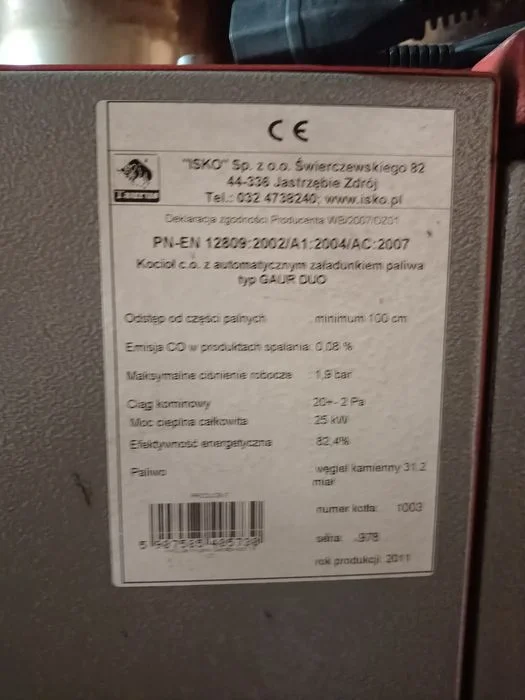 Części do kotła co Taurus 25kw – zdjęcie 5