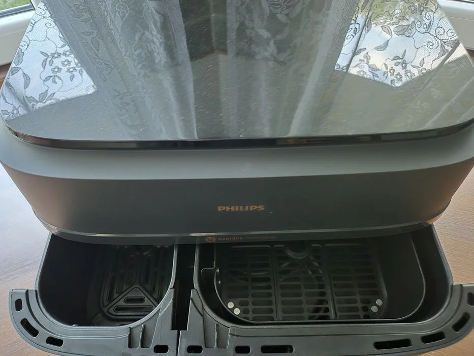Air Fryer Frytkownica beztłuszczowa PHILIPS Ovi Dual Basket NA352/00 9l z podwójnym koszem – zdjęcie 2