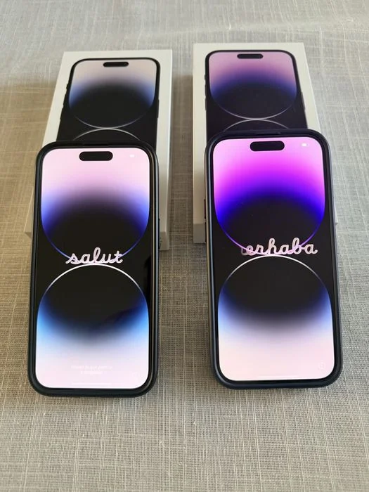 Apple iPhone 14 Pro 128GB 2szt Czarny i Fioletowy,Bateria 89 procent,Stan jak nowe