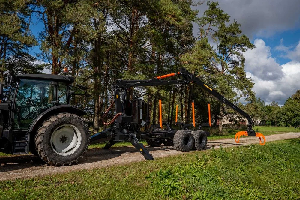 Przyczepa Leśna Zrywkowa BMF 10 - 14 T2 PRO z Żurawiem BMF 720 BMF 750 – zdjęcie 4