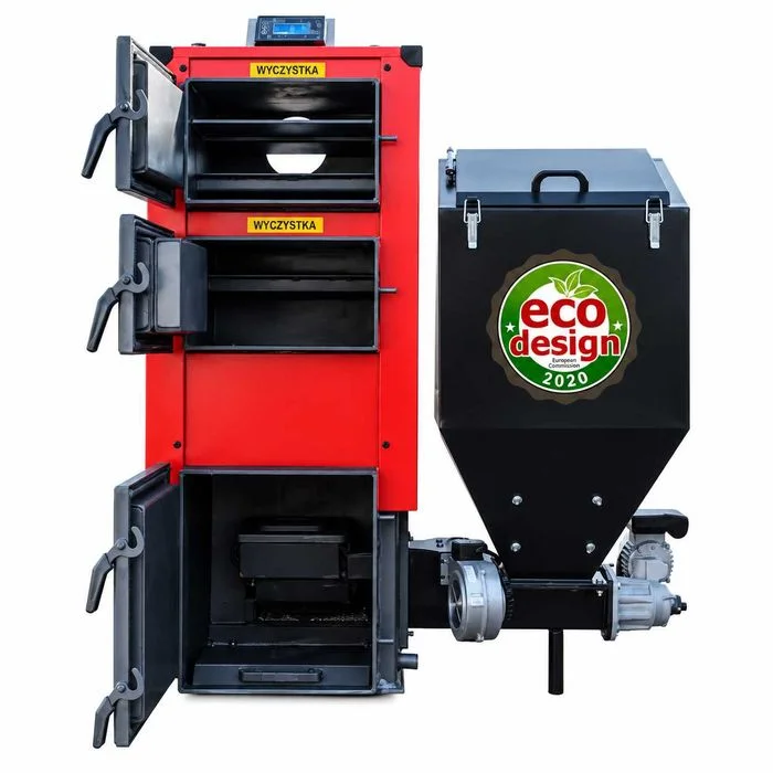 Kocioł z podajnikiem 20 kW na węgiel groszek Piec 5 klasa ECODESIGN Dostawa GRATIS Podajnik prawa lub lewa strona – zdjęcie 3