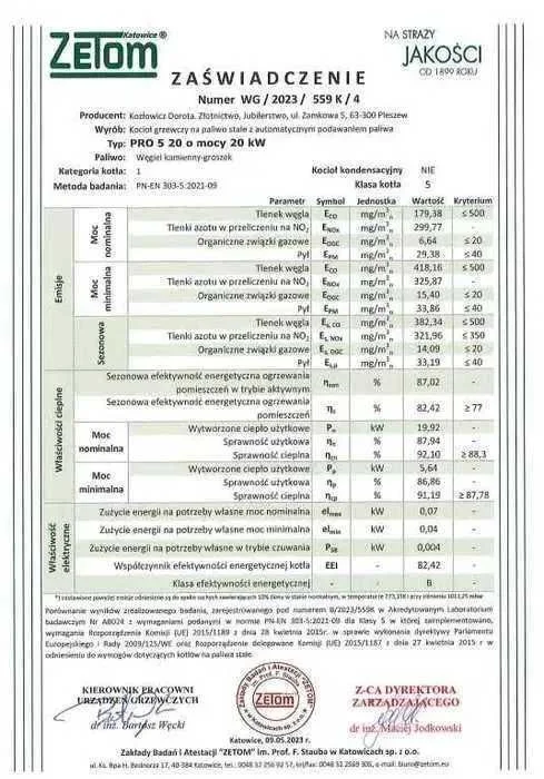 Kocioł z podajnikiem 20 kW na węgiel groszek Piec 5 klasa ECODESIGN Dostawa GRATIS Podajnik prawa lub lewa strona – zdjęcie 6