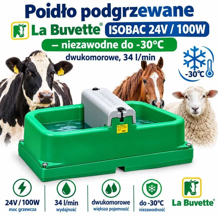 Poidło podgrzewane ISOBAC, 24V /100W, La Buvette