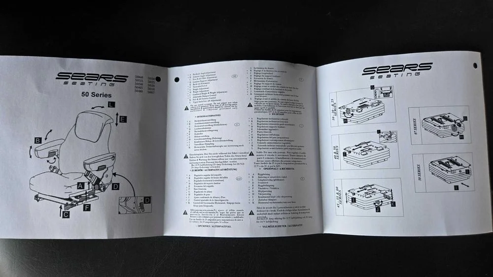 Siedzenie/Fotel pneumatyczny do ciągnika rolniczego - Sears Seating 5000 – zdjęcie 6