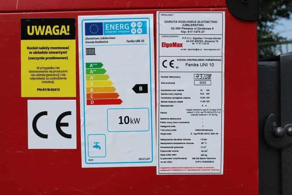 Kocioł Węgiel 10 kW Klasa 5 Piec KOTŁY węglowy GRATISY – zdjęcie 7