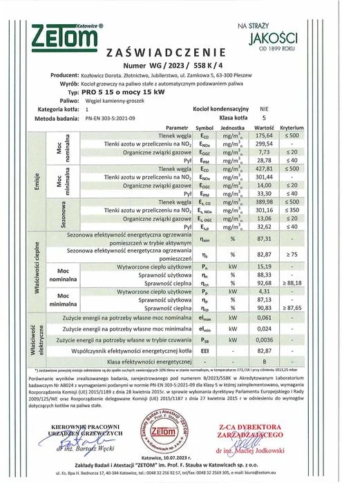 Piec Kotły Kocioł z podajnikiem groszek Kwm 15 kw pro-5 – zdjęcie 10