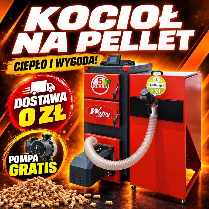 Kocioł piec c.o. na pellet 5 klasa ecodesign 13kW dostawa 0 zł gratis pompa