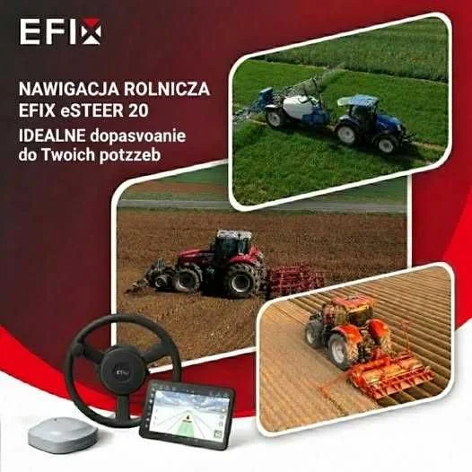 EFIX eSTEER 20 MAX ISOBUS nawigacja rolnicza RTK 2,5cm kierownica elektryczna monitor 12,1" – zdjęcie 8