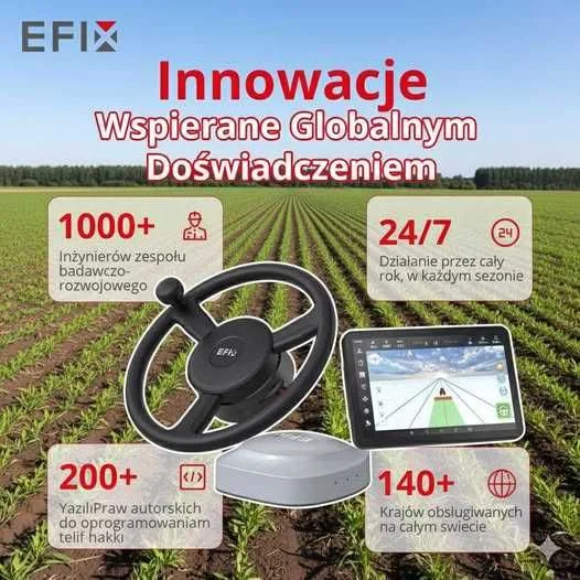EFIX eSTEER 20 MAX ISOBUS nawigacja rolnicza RTK 2,5cm kierownica elektryczna monitor 12,1" – zdjęcie 3