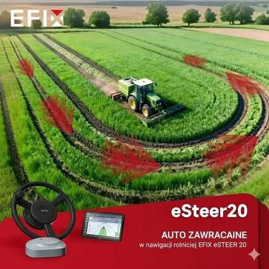EFIX eSTEER 20 MAX ISOBUS nawigacja rolnicza RTK 2,5cm kierownica elektryczna monitor 12,1" – zdjęcie 9