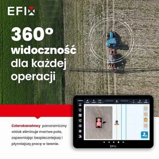 EFIX eSTEER 20 MAX ISOBUS nawigacja rolnicza RTK 2,5cm kierownica elektryczna monitor 12,1" – zdjęcie 11