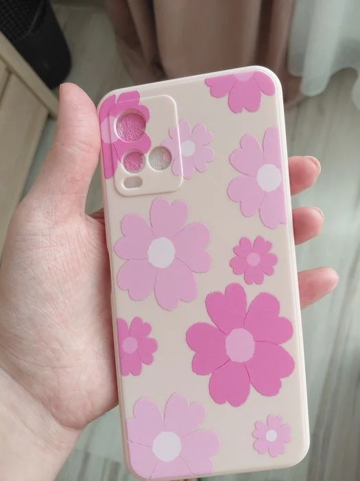 Różowe etui w kwiaty vivo y33s – zdjęcie 3