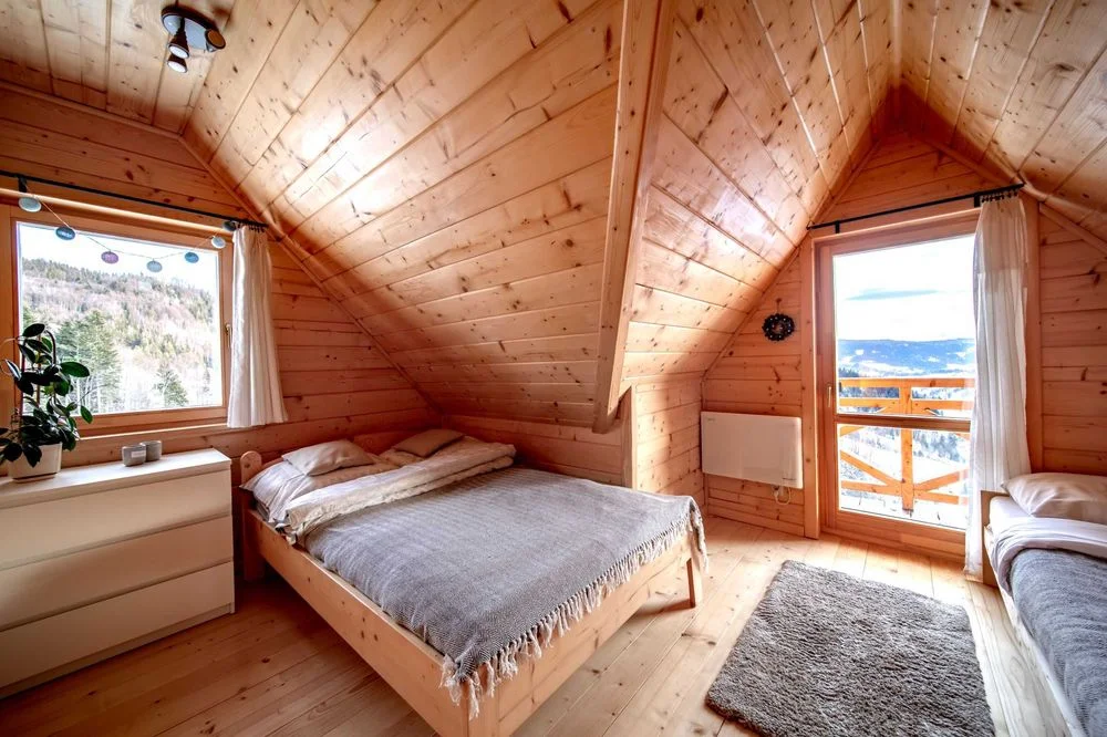 Domek z kominkiem w górach widok na Tatry ferie jacuzzi balia wczasy cisza, Gorce, owce – zdjęcie 6