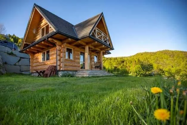 Domek z kominkiem w górach widok na Tatry ferie jacuzzi balia wczasy cisza, Gorce, owce – zdjęcie 3