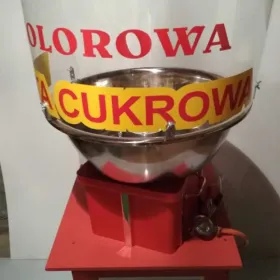 Nowa maszyna do waty cukrowej , wata cukrowa i popcorn