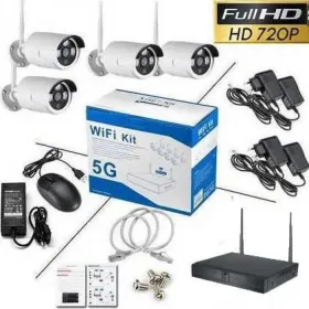 Zestaw 4 kamer monitoringu bezprzewodowego WiFi + gwarancja