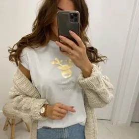 T-Shirt Świąteczny Nadruk Polski Produkt - mix wzorów