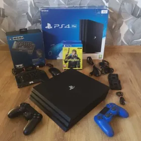 Playstation 4 PRO 1TB + 6 GIER + 2 PADY + ŁAD. + KLA. I MYSZ HORI PS4