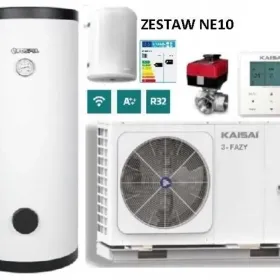 Zestaw 10kW KAISAI Pompa ciepła KHC-10RY3 Samodzielny MONTAŻ