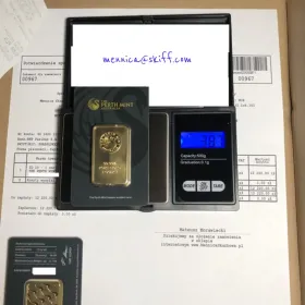  Nie Czekaj! Jedyna Taka Okazja. Replika 1:1 Sztabek Złota THE PERTH MINT AUSTRALIA 