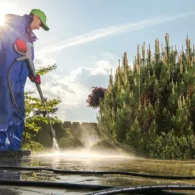 Mycie Czyszczenie Kostki Brukowej Bruku Polbruku Tarasu Patio Płyt